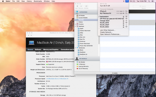 Praktisch: Auch ohne aktivierten Hotspot werden eigene Ger&auml;te als Hotspot angeboten inklusive Anzeige der Akkukapazit&auml;t. (Screenshot: Golem.de)